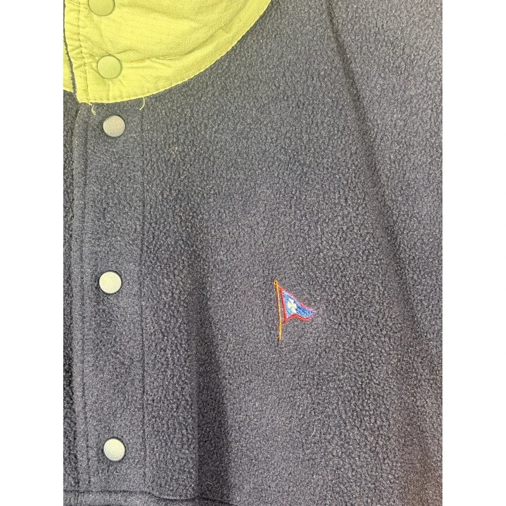 Vintage Columbia Fleece Pullover Mens 2XL Navy Blue Snap T Neck WS6073 F99 USA